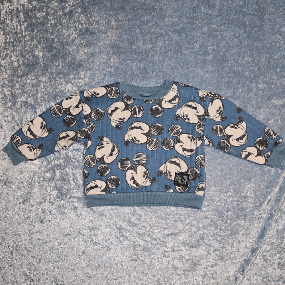 🌟 Disney Blue Mickey Mouse Kids Sweater